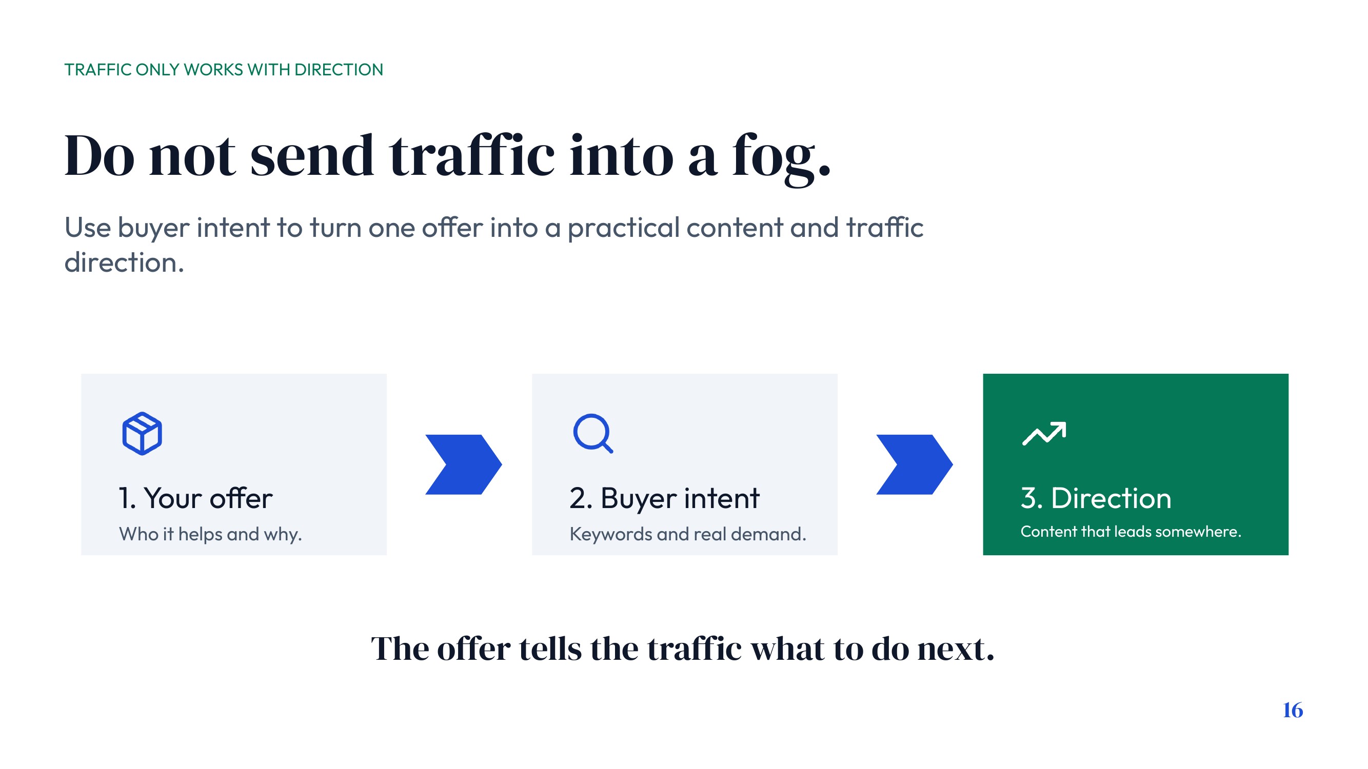 Traffic Needs a Direction